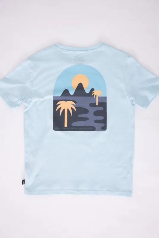 Billabong Youth Sun Down T-Shirt for Boys in Coastal Blue | BSSIA44F-454 sold by Glik’s