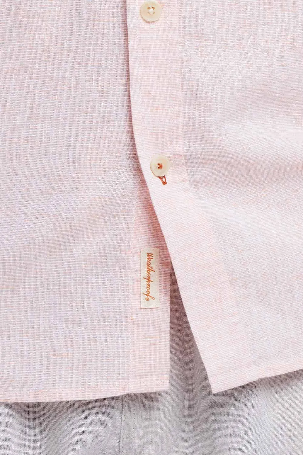 Weatherproof Vintage Cotton Linen Solid Button Up Shirt for Men in Tangerine | S254612GK-TANGERINE sold by Glik’s product image thumbnail 3