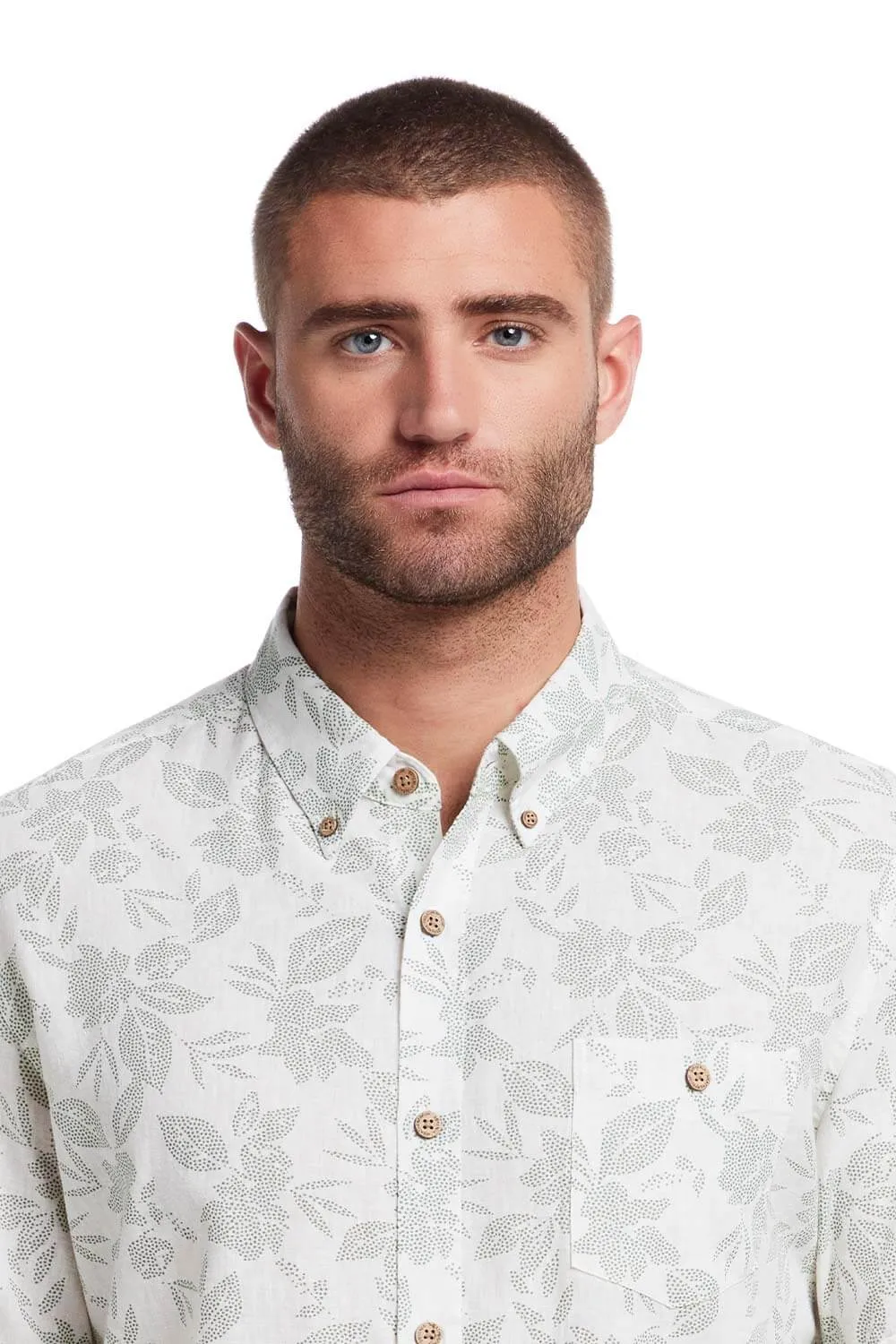 Weatherproof Vintage Cotton Linen Button Up Shirt for Men in Hedge Green | S2584299GK-HEDGE GRN sold by Glik’s product image thumbnail 4