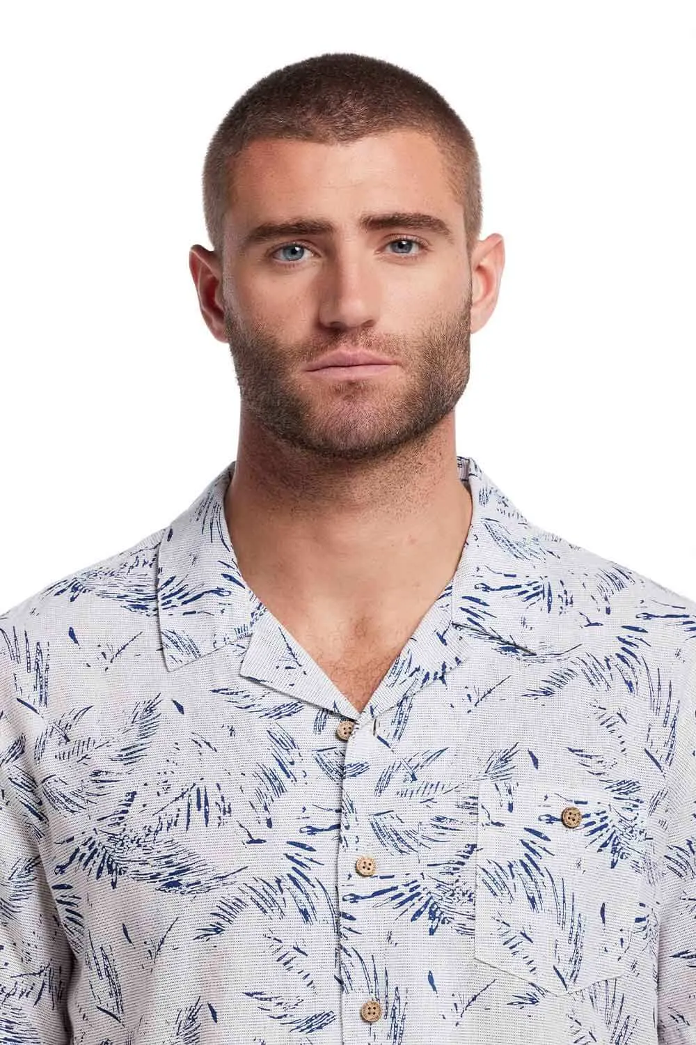 Weatherproof Vintage Cotton Linen Pattern Button Up Shirt for Men in Denim | S2584470GK-DENIM sold by Glik’s product image thumbnail 4