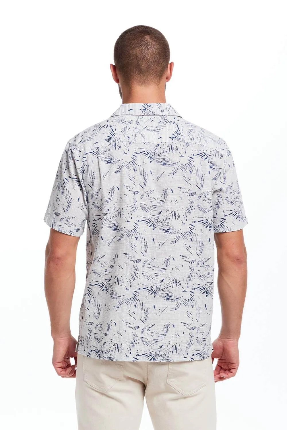 Weatherproof Vintage Cotton Linen Pattern Button Up Shirt for Men in Denim | S2584470GK-DENIM sold by Glik’s product image thumbnail 5