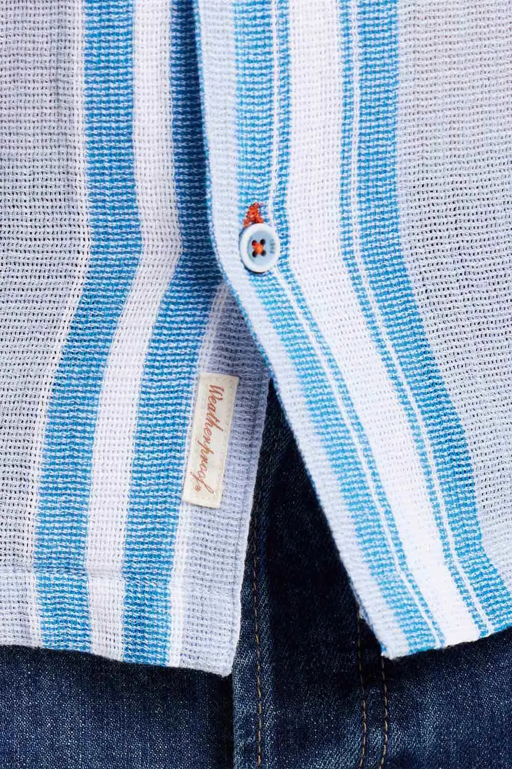 Weatherproof Vintage Waffle Strip Woven Shirt for Men in Blue | S2584575GK-PACIFIC COAST sold by Glik’s product image thumbnail 4