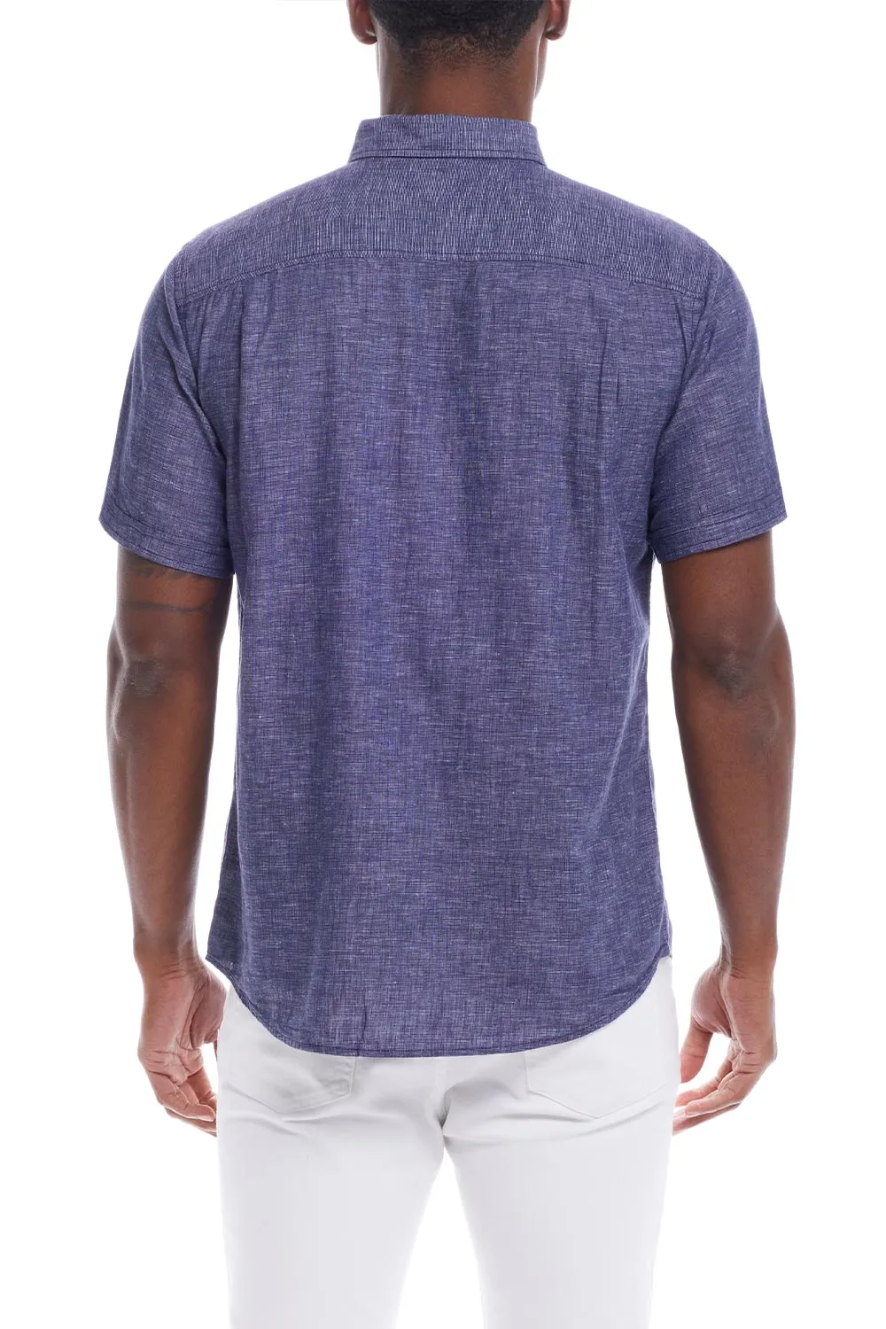 Weatherproof Vintage Cotton Linen Solid Button Up Shirt for Men in Naval Academy | S254612GK-NAVAL ACADEMY sold by Glik’s product image thumbnail 2