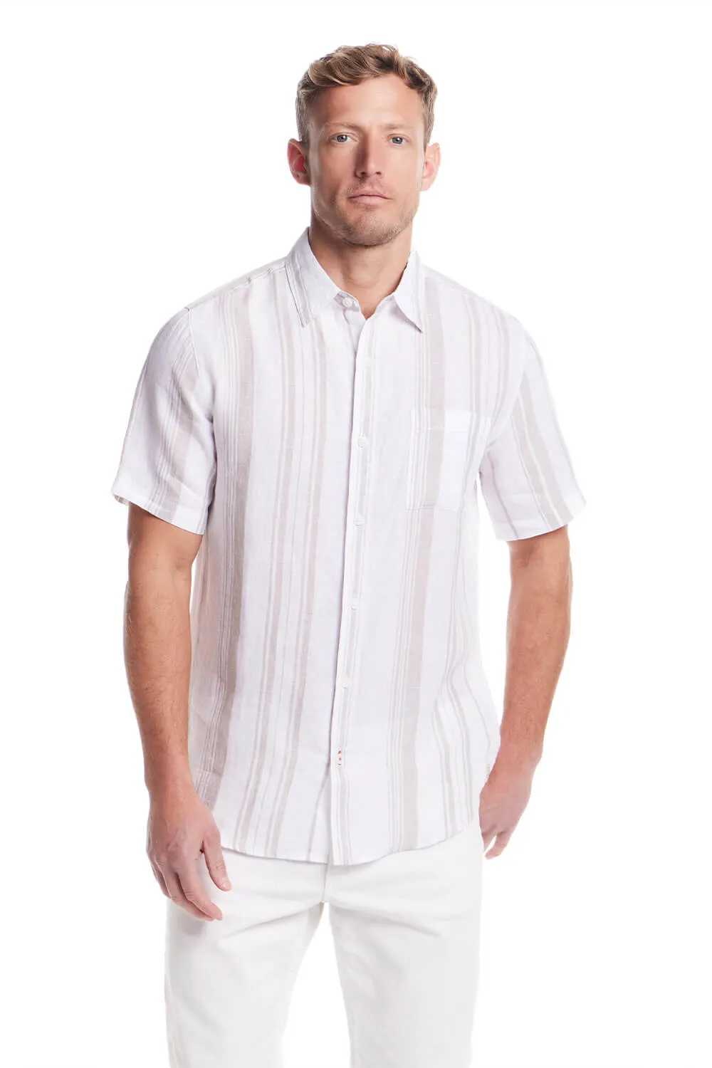 Weatherproof Vintage Cotton Linen Button Up Shirt for Men in Natural | S2584479GK-NATURAL sold by Glik’s