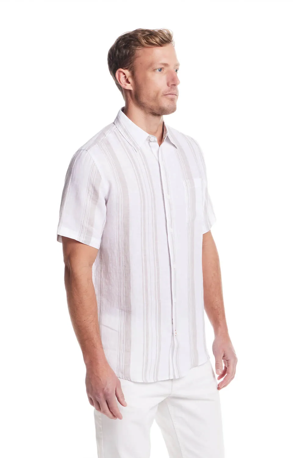 Weatherproof Vintage Cotton Linen Button Up Shirt for Men in Natural | S2584479GK-NATURAL sold by Glik’s product image thumbnail 2