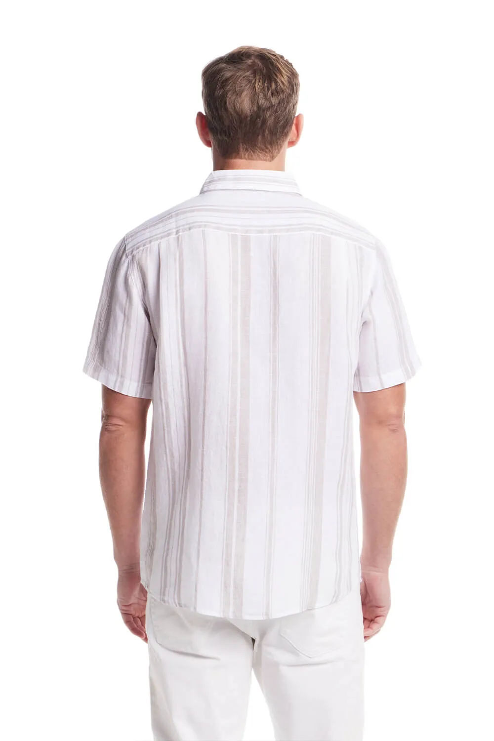 Weatherproof Vintage Cotton Linen Button Up Shirt for Men in Natural | S2584479GK-NATURAL sold by Glik’s product image thumbnail 4