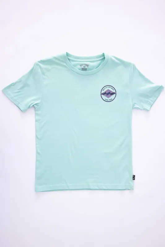 Billabong Youth Orbit Arch T-Shirt for Boys in Mint Blue | 25BSSIA10F-431 made by Glik’s
