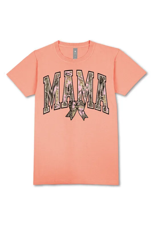 Simply Southern Plus Size Camo Mama T-Shirt for Women in Peach | EXT-SS-CAMOMAMA-PEACH sold by Glik’s