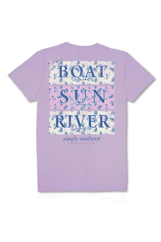 Simply Southern Plus Size River Days T-Shirt for Women in Lilac | EXT-SS-RIVERBOAT-LILAC sold by Glik’s