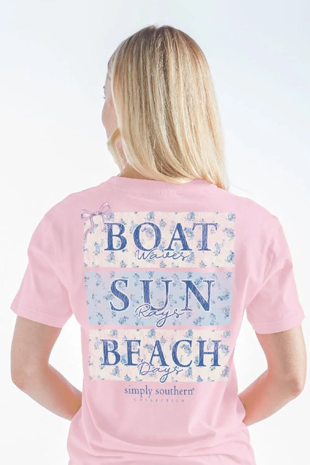 Simply Southern Beach Days T-Shirt for Women in Light Pink | SS-BEACHBOAT-LTPINK sold by Glik’s