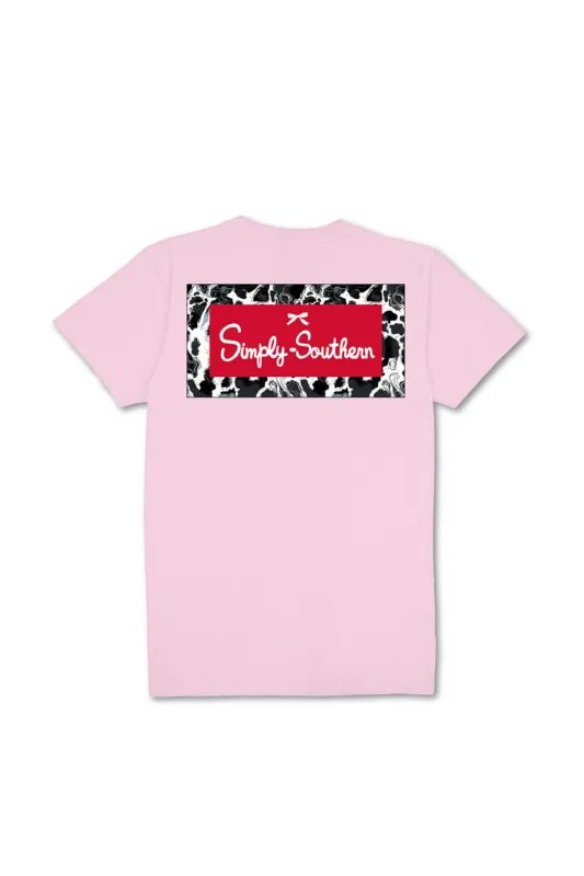 Simply Southern Youth Cow Logo T-Shirt for Girls in Light Pink | YTH-SS-COWLOGO-LTPINK sold by Glik’s