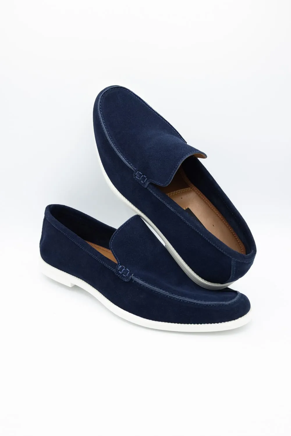 Steve Madden Ragle Suede Loafers for Men in Navy | RAGLE-NAVY sold by Glik’s product image thumbnail 2