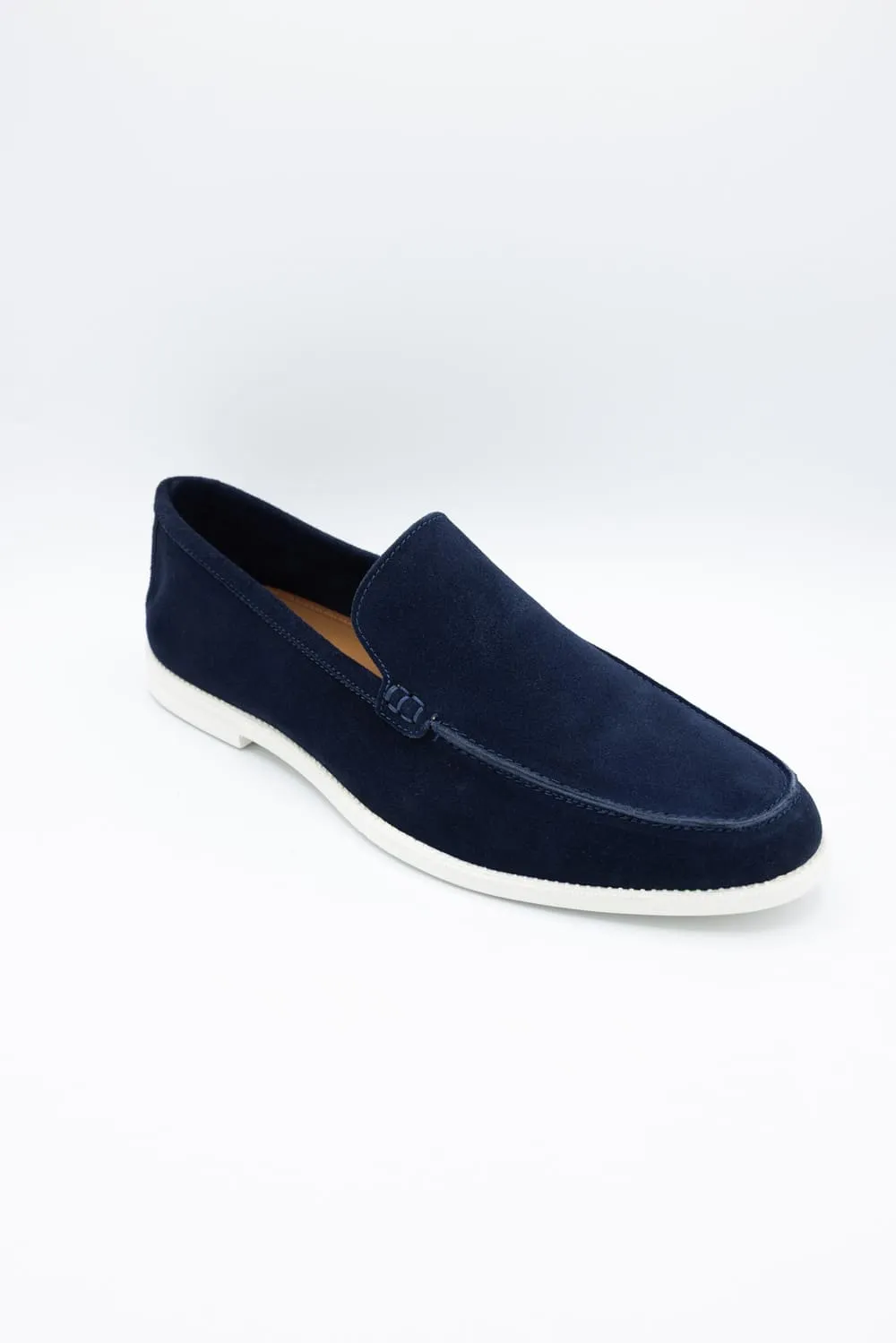Steve Madden Ragle Suede Loafers for Men in Navy | RAGLE-NAVY sold by Glik’s