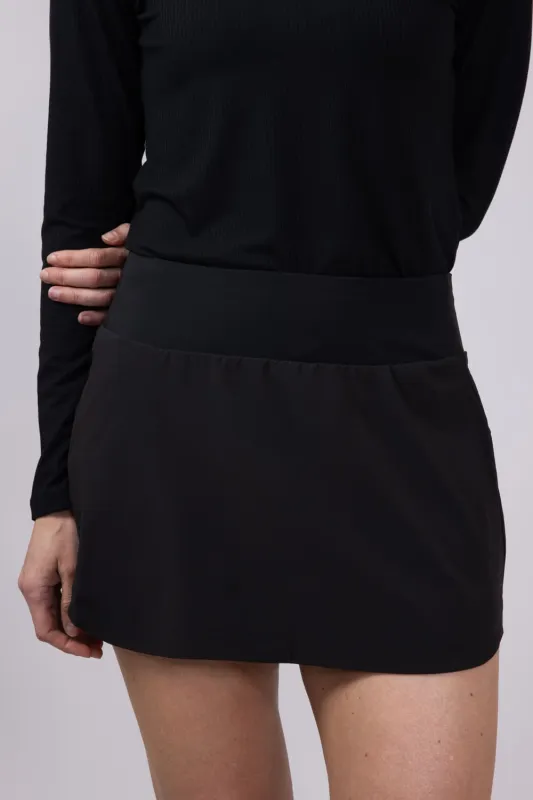 Free Fly Bamboo-Lined Active Breeze Skort for Women in Black | WLABZ-BLACK sold by Glik’s