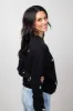 1897 Active Ghost Embroidered Sweatshirt for Women in Black | T836-BLACK sold by Glik’s