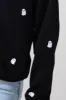 1897 Active Ghost Embroidered Sweatshirt for Women in Black | T836-BLACK sold by Glik’s