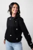1897 Active Ghost Embroidered Sweatshirt for Women in Black | T836-BLACK sold by Glik’s