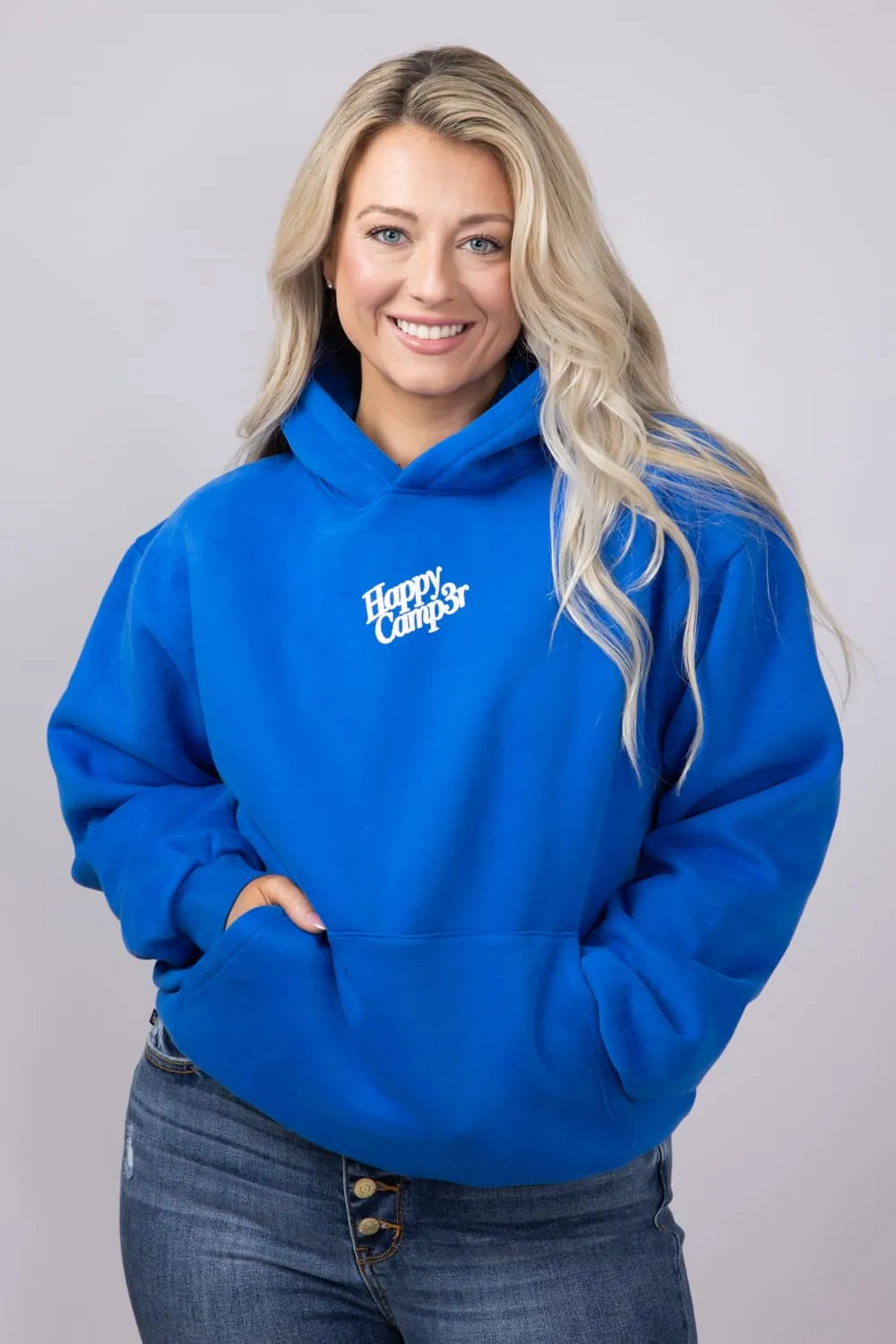 Happy Camp3r Puff Series Hoodie for Women in Royal Blue | W300RYLBL-25-ROYALBLUE sold by Glik’s