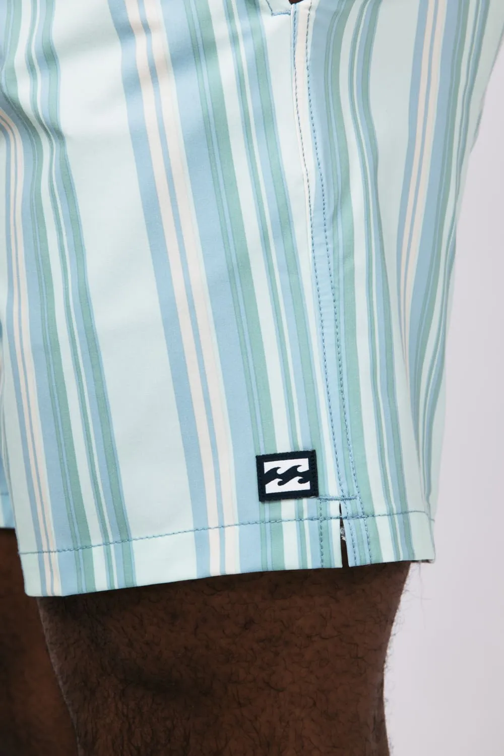 Billabong Good Times Lay Back Striped Swim Trunks for Men in Seafoam | 24A251501-SEAFOAM sold by Glik’s product image thumbnail 4