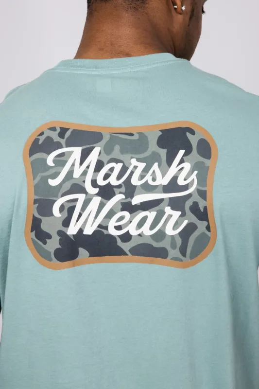 Marsh Wear Roadside Logo T-Shirt for Men in Green | MWT1090-TRL sold by Glik’s