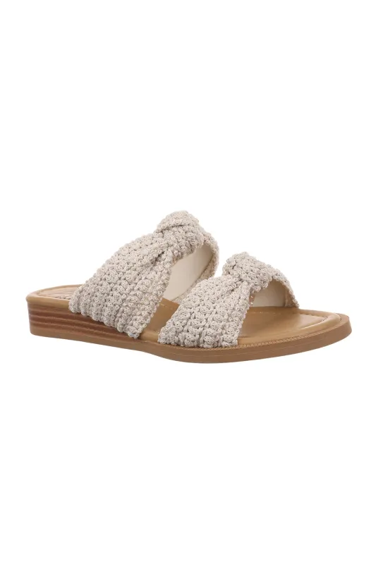 Blowfish Malibu Ashland Crochet Slide Sandals for Women in Off White | J5272F1-100 sold by Glik’s
