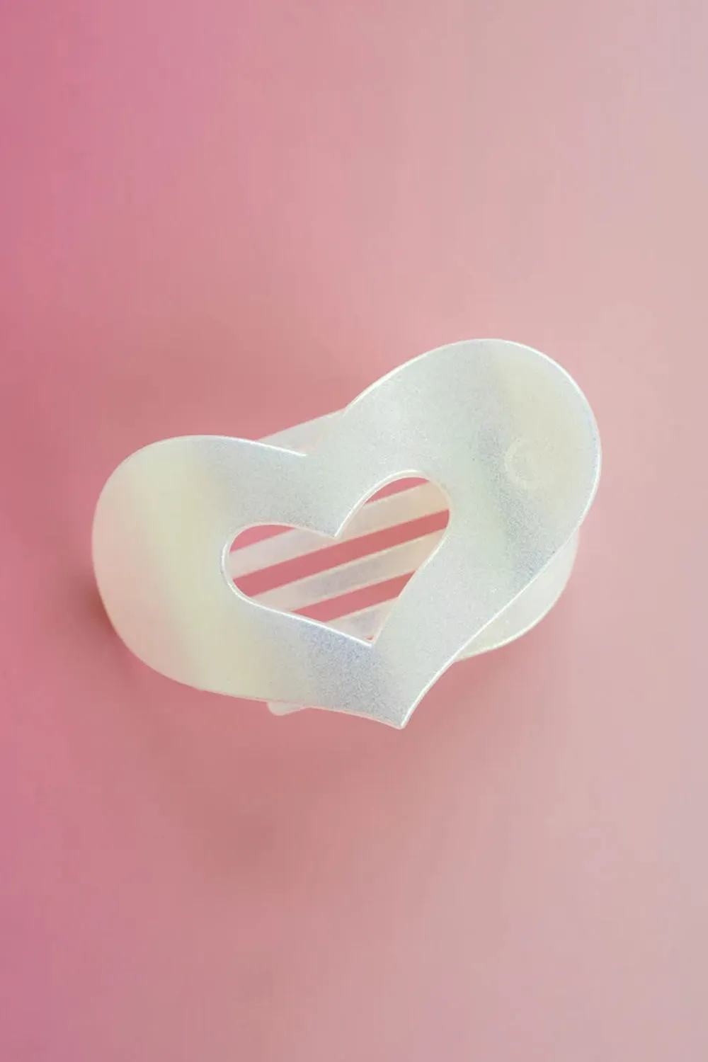 Teleties Medium Heart Flat Clip in Mother of Pearl | TT-CCHEART-003 sold by Glik’s product image thumbnail 5