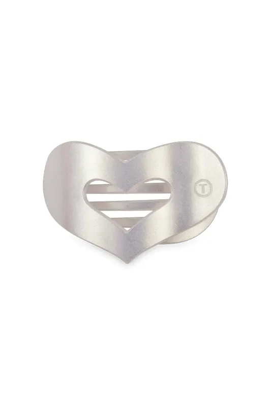 Teleties Medium Heart Flat Clip in Mother of Pearl | TT-CCHEART-003 sold by Glik’s