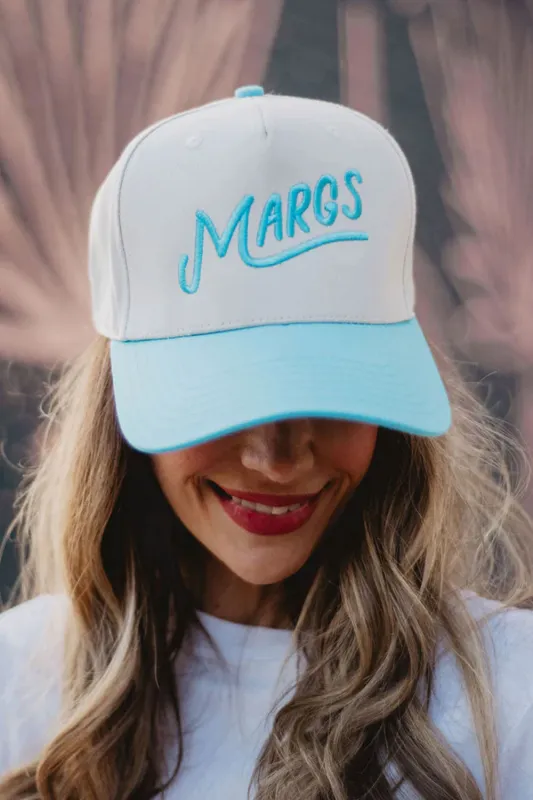 Margs Trucker Hat for Women in Aqua/Tan | KDC-BC-1107-AQUA-TAN sold by Glik’s