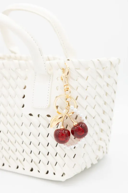 Cherry Pearl Purse Charm in Gold | KS0018 sold by Glik’s