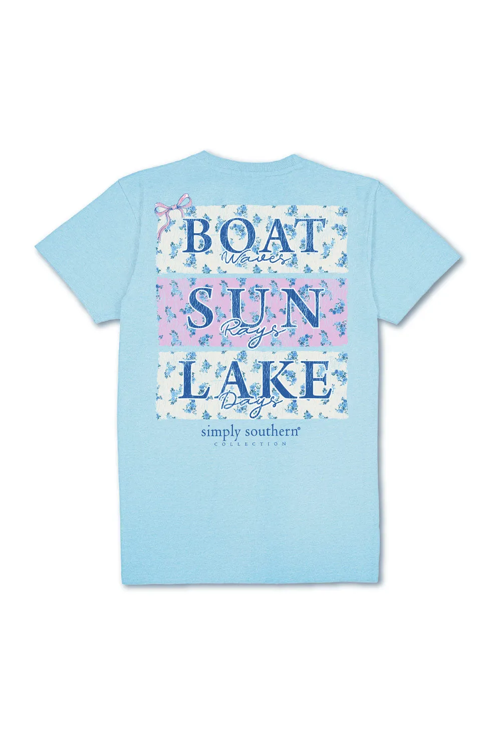 Simply Southern Plus Size Lake Days T-Shirt for Women in Sky Blue | EXT-SS-LAKEBOAT-SKY sold by Glik’s