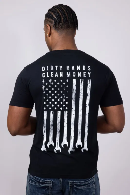 Troll Co Dirty Hands Clean Money Flagship T-Shirt for Men in Black | TC2350-BLACK sold by Glik’s