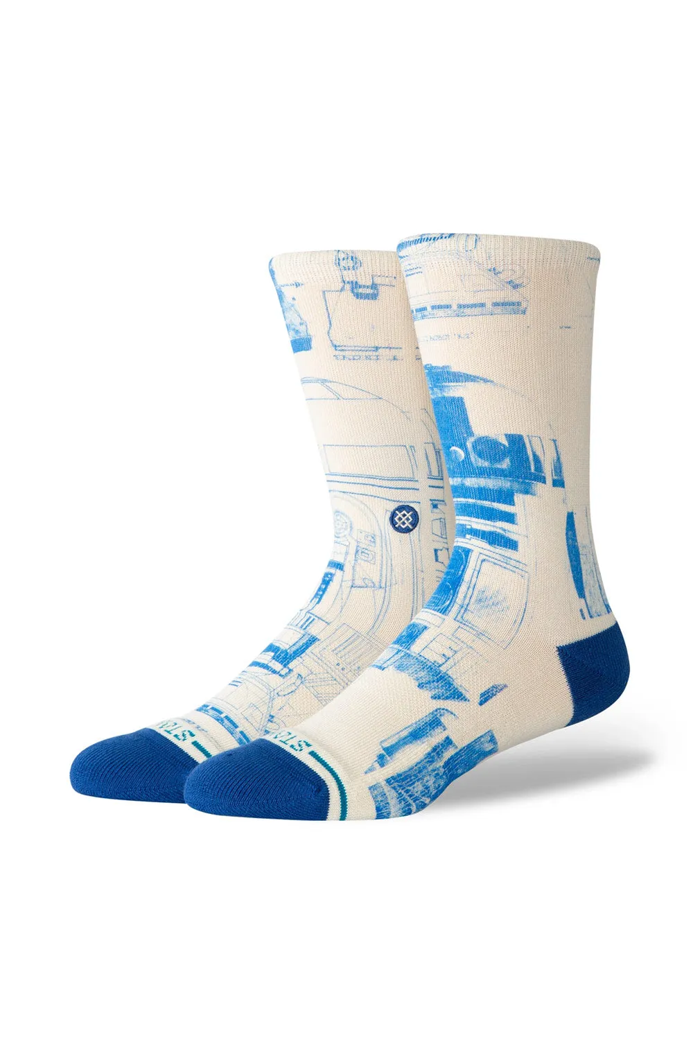 Stance R2 D2 Crew Socks for Men in Canvas | A555A25R2D-CVS sold by Glik’s