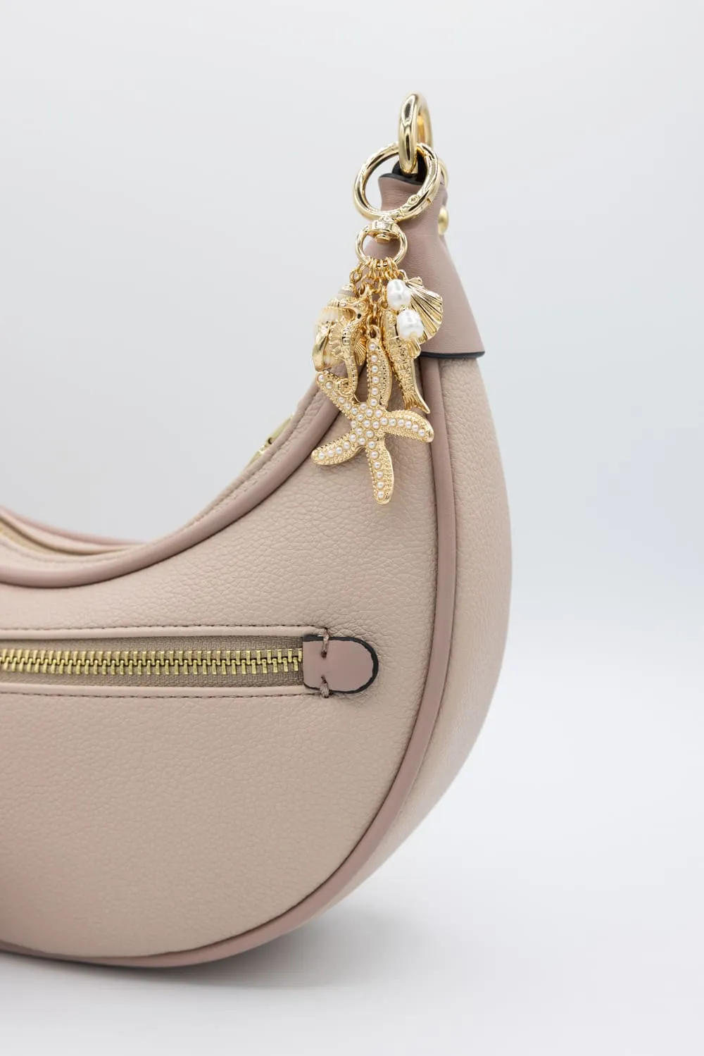 Starfish Shell Pearl Purse Charm in Gold | ECA048GDCRY sold by Glik’s product image thumbnail 2