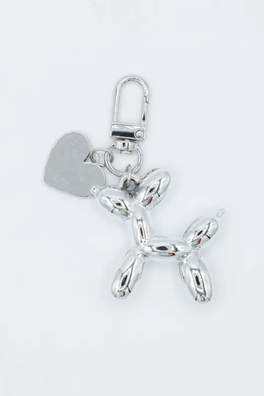 Balloon Dog Purse Charm in Silver | NCA045RH sold by Glik’s