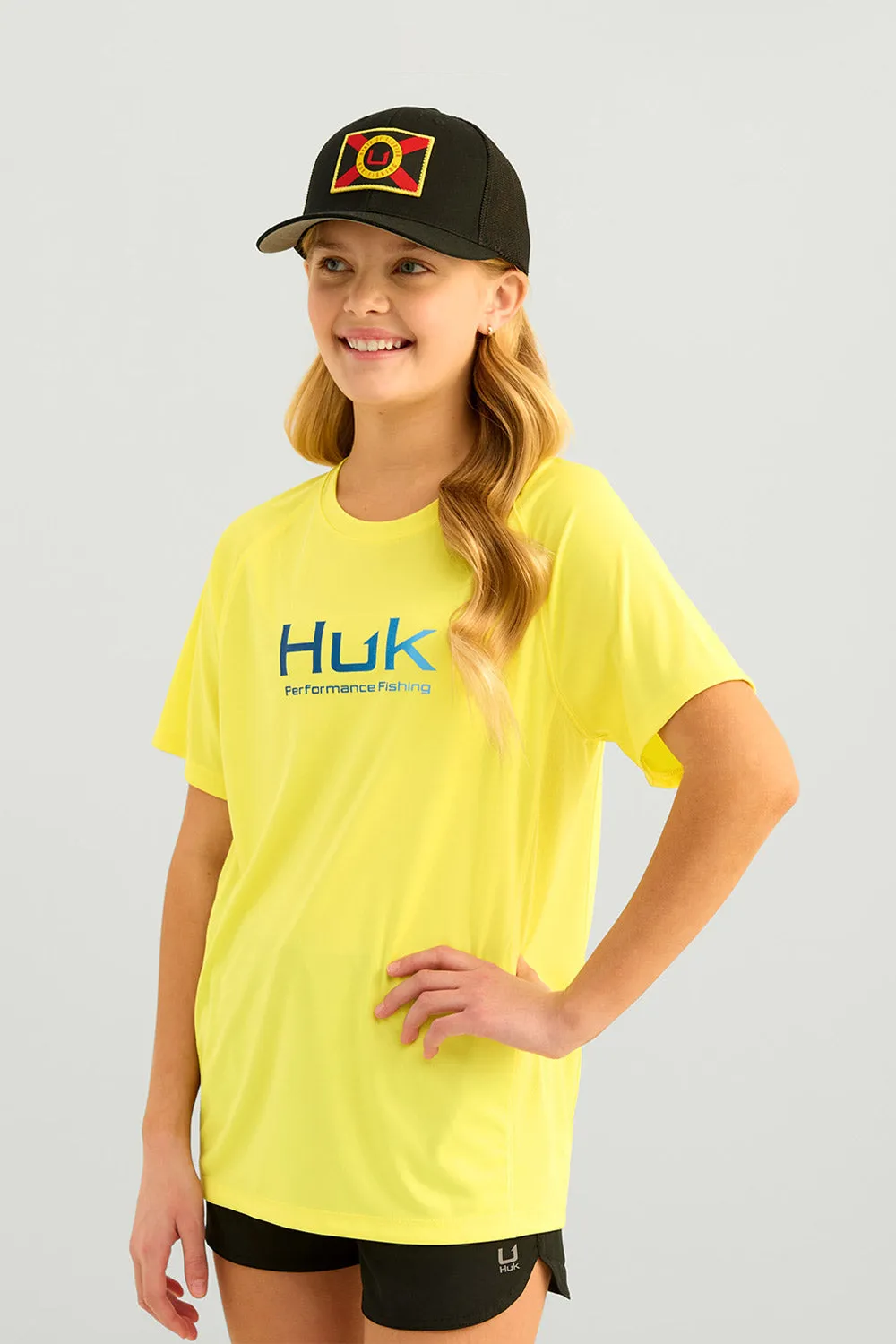 Huk Fishing Pursuit T-Shirt for Boys in Yellow | H7120101-726-YELLOW sold by Glik’s