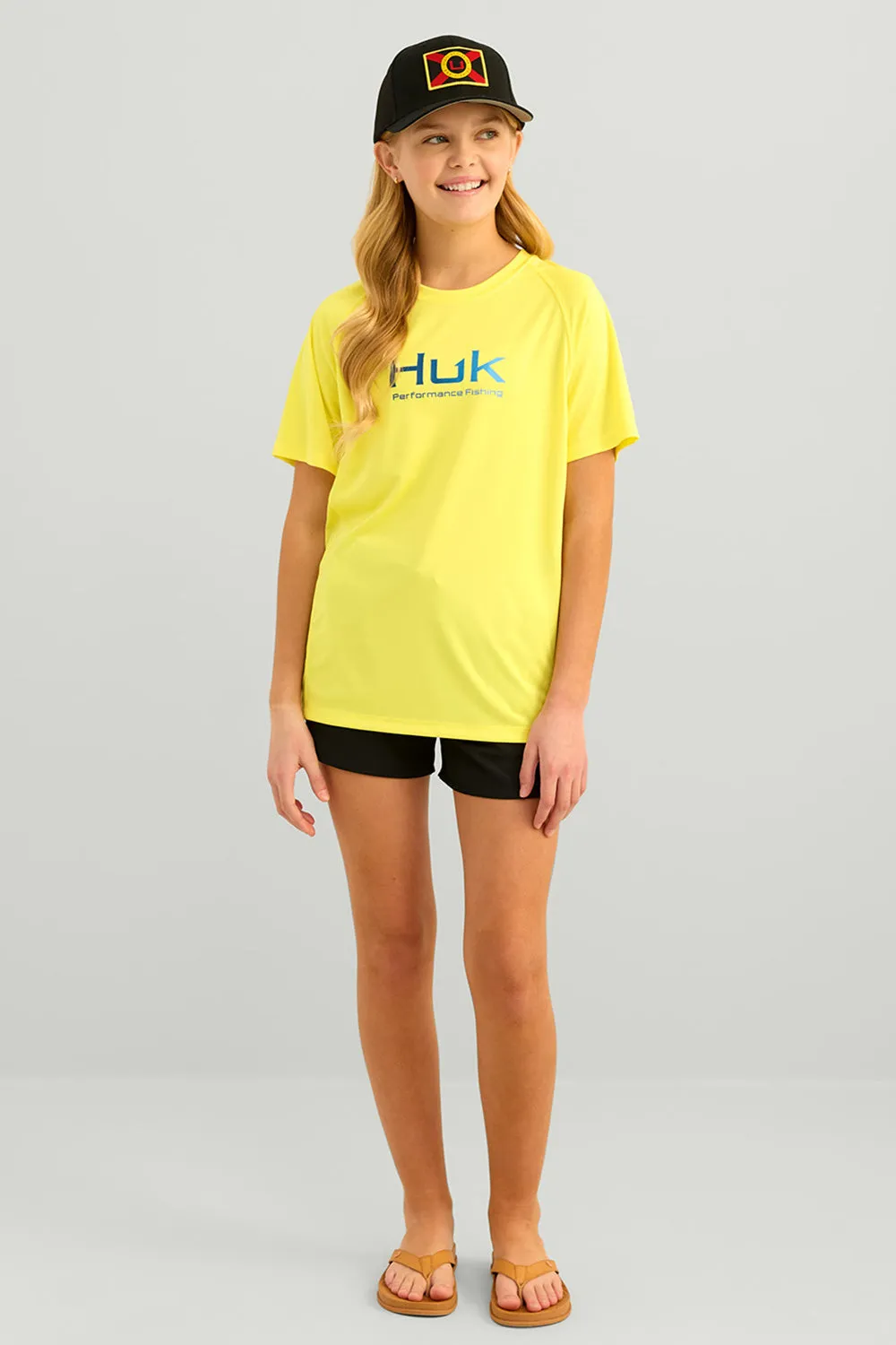 Huk Fishing Pursuit T-Shirt for Boys in Yellow | H7120101-726-YELLOW sold by Glik’s product image thumbnail 4