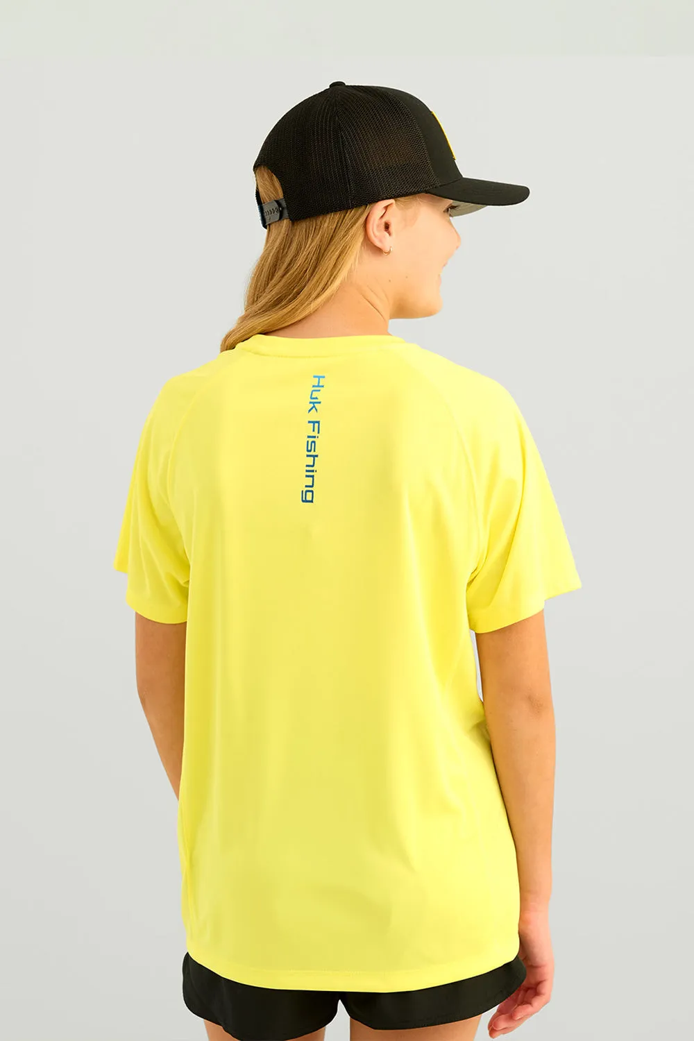 Huk Fishing Pursuit T-Shirt for Boys in Yellow | H7120101-726-YELLOW sold by Glik’s product image thumbnail 3