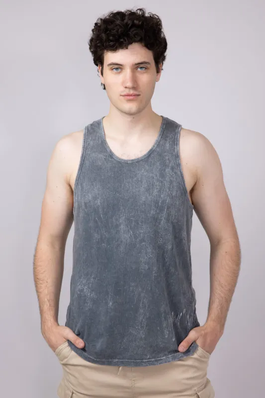 Bondi Beach Mineral Wash Tank Top for Men in Charcoal | 625TMW-CHARCOAL sold by Glik’s