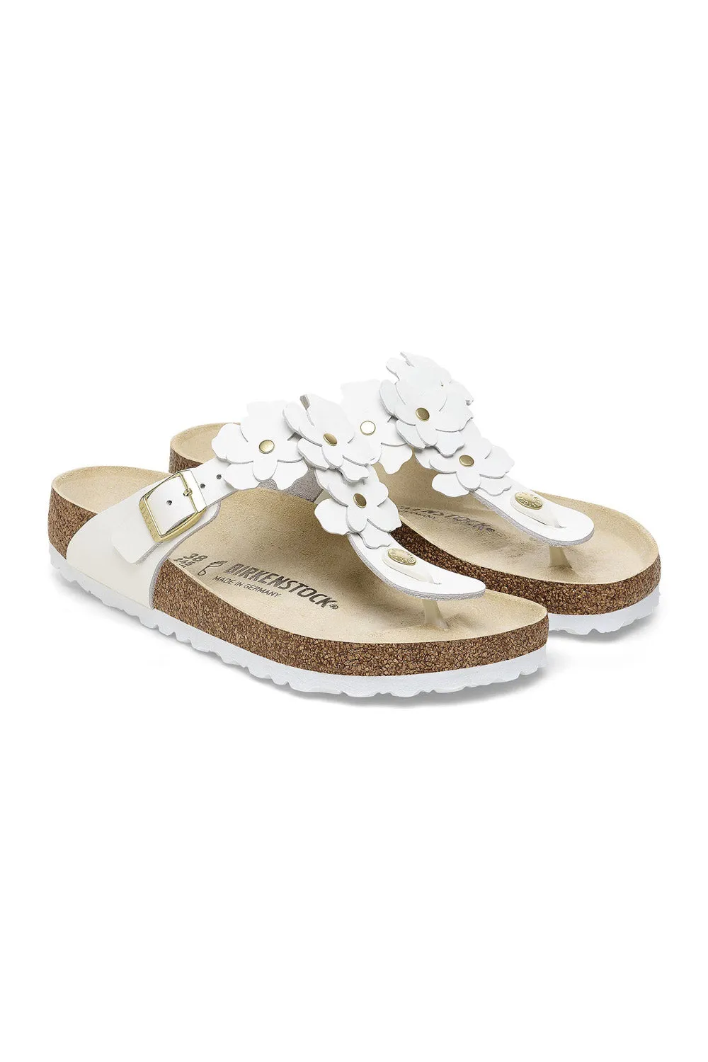 Birkenstock Gizeh Flower Leather Sandals for Women in White | 1026686 sold by Glik’s product image thumbnail 2