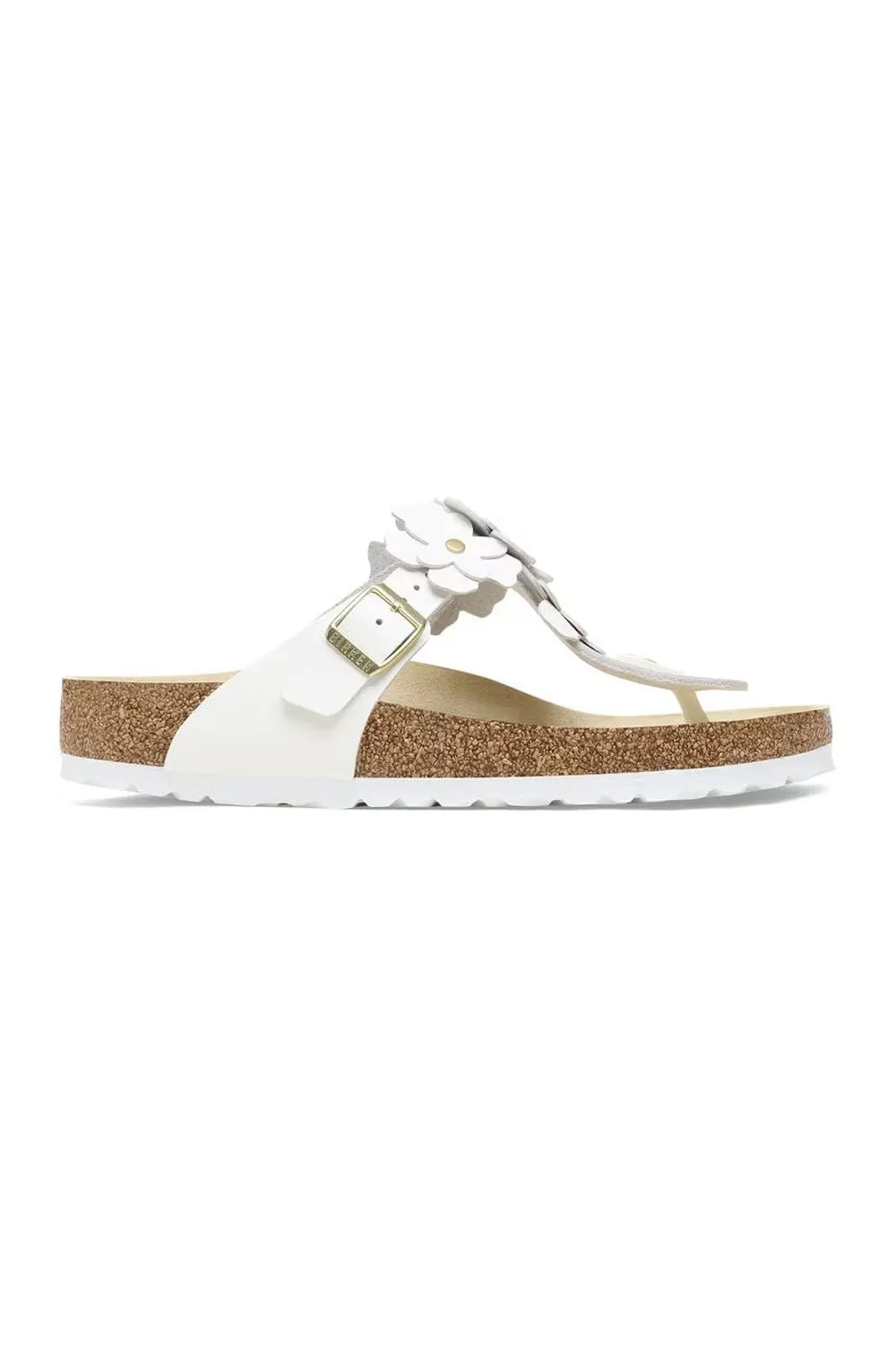 Birkenstock Gizeh Flower Leather Sandals for Women in White | 1026686 sold by Glik’s product image thumbnail 3