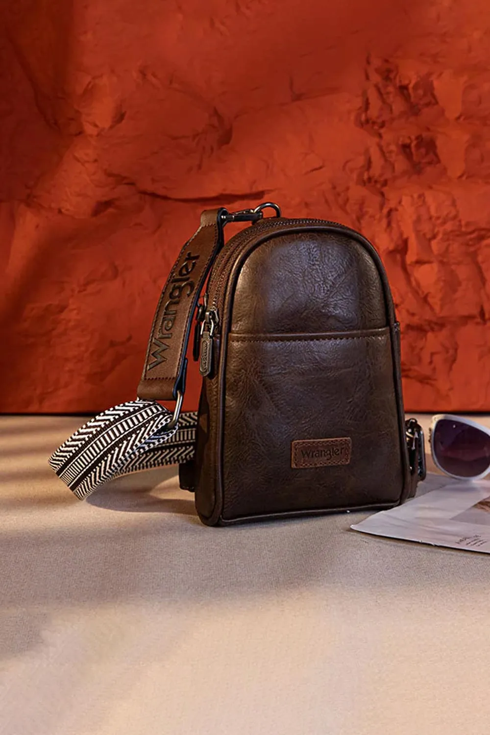 Wrangler Crossbody Sling Bag for Women in Brown | WG87-324-CF sold by Glik’s product image thumbnail 2