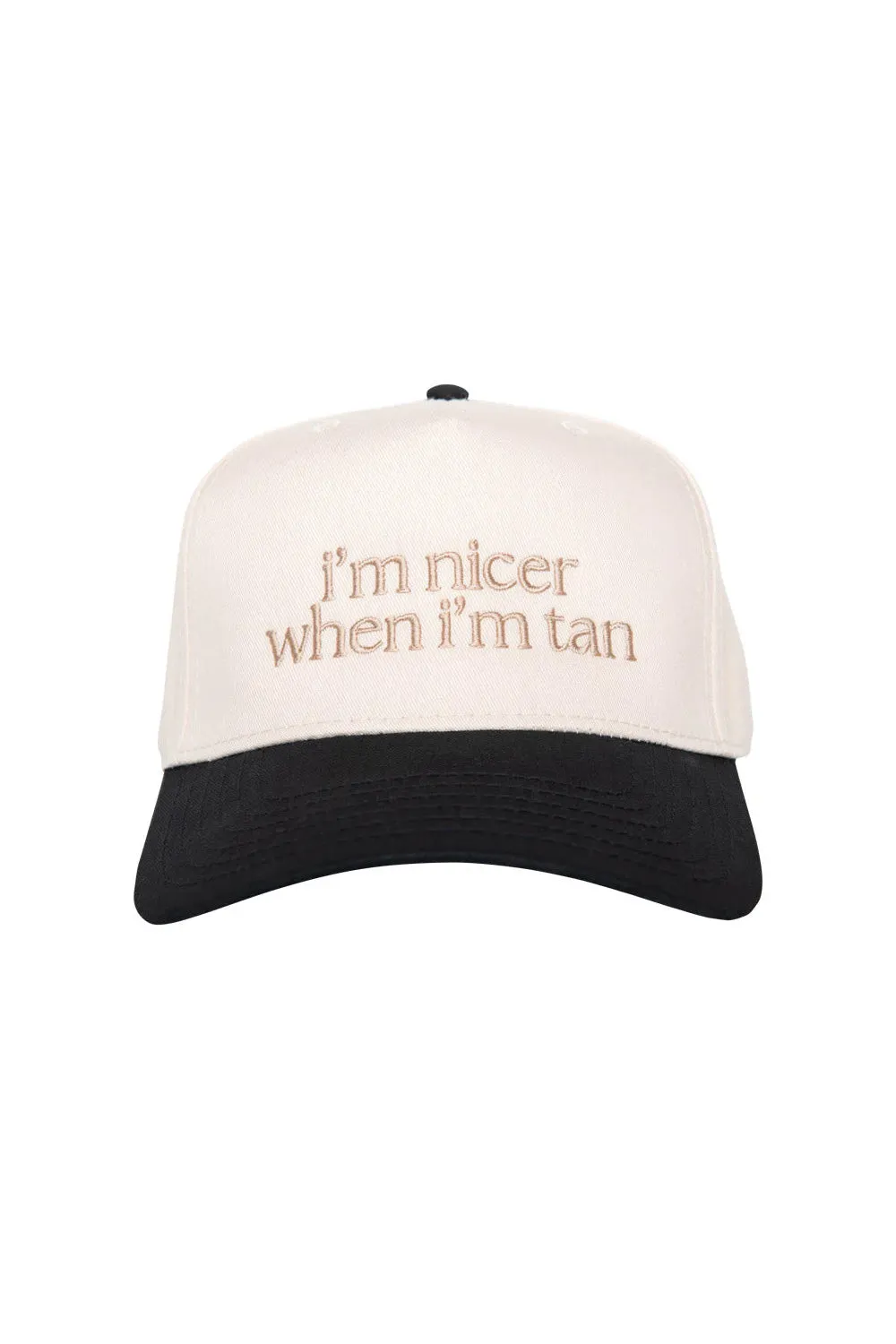 I’m Nicer When I’m Tan Trucker Hat for Women in Black/Tan | KDC-BC-1118-BLK-TAN sold by Glik’s product image thumbnail 3