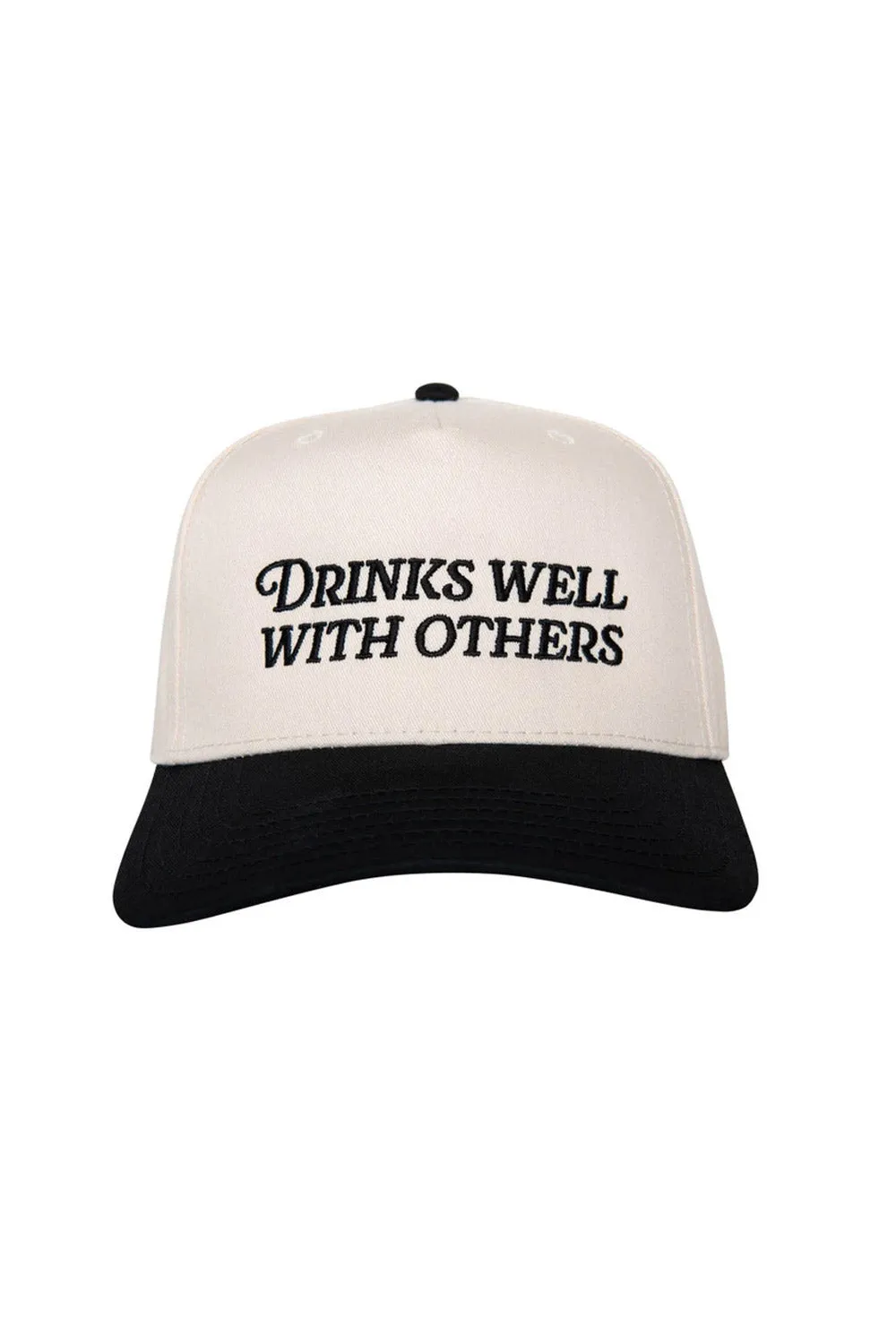 Drinks Well With Others Trucker Hat for Women in Black/Tan | KDC-BC-1121-BLK-TAN sold by Glik’s product image thumbnail 3