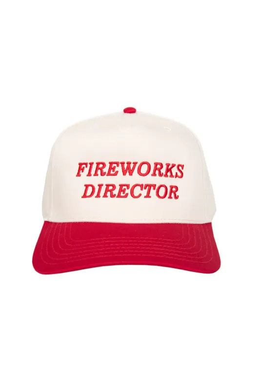 Fireworks Director Trucker Hat for Women in Red/Tan | MTX-BC-1145-RED-TAN sold by Glik’s