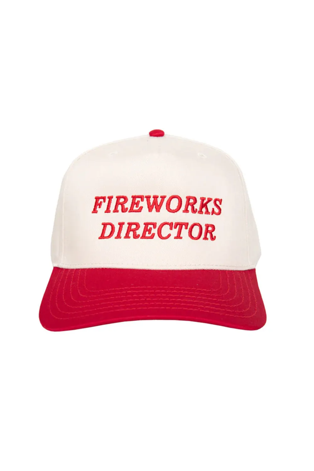Fireworks Director Trucker Hat for Women in Red/Tan | MTX-BC-1145-RED-TAN sold by Glik’s