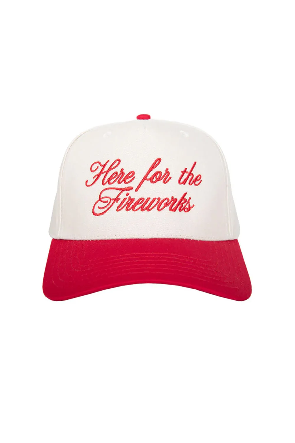 Here For The Fireworks Trucker Hat for Women in Red/Tan | KDC-BC-1144-RED-TAN sold by Glik’s product image thumbnail 2