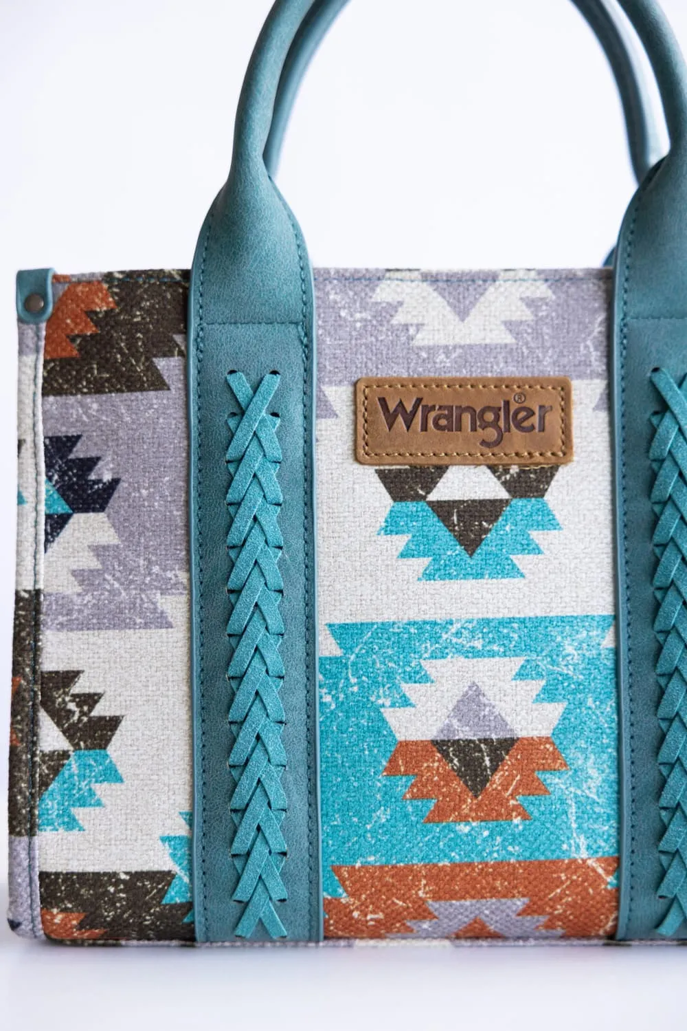 Wrangler Southwestern Small Tote for Women in Turquoise | WG166G-81201-TQ sold by Glik’s product image thumbnail 4