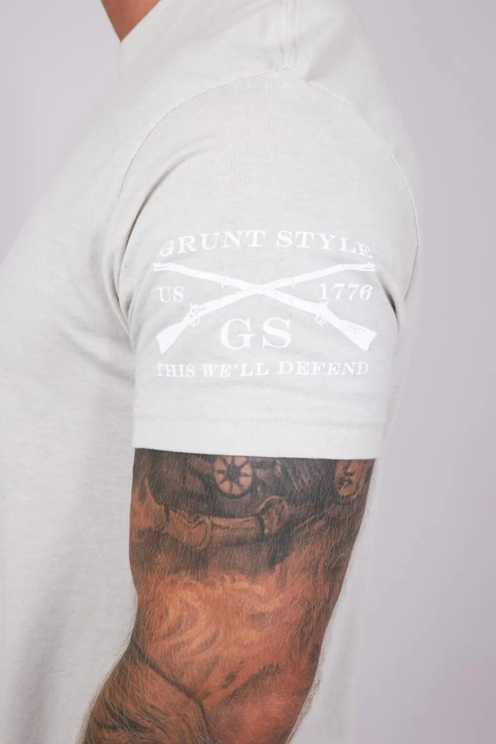 Grunt Style 76 We The People T-Shirt for Men in Sand | GS5956-SAND sold by Glik’s product image thumbnail 3