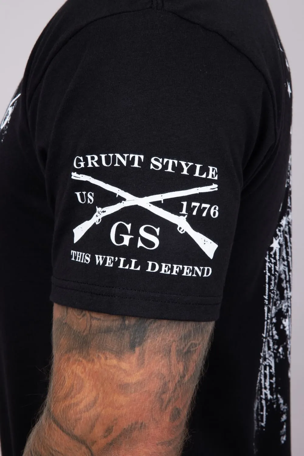 Grunt Style 1776 Flag T-Shirt for Men in Black | GS2610-BLACK sold by Glik’s product image thumbnail 4