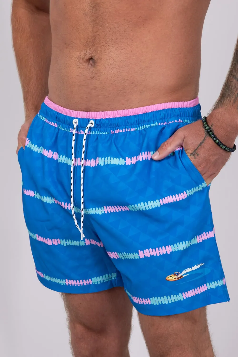 Chubbies Embossed Classic Swim Trunks 5.5” Shorts for Men in Blue Stripe | 142251-024 sold by Glik’s product image thumbnail 3
